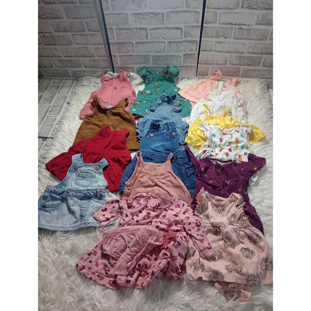 baby girl clothes 0-3 Months Dress 16 Pieces Lot